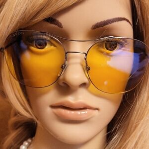 Gucci Women's Sunglasses with Yellow Lenses